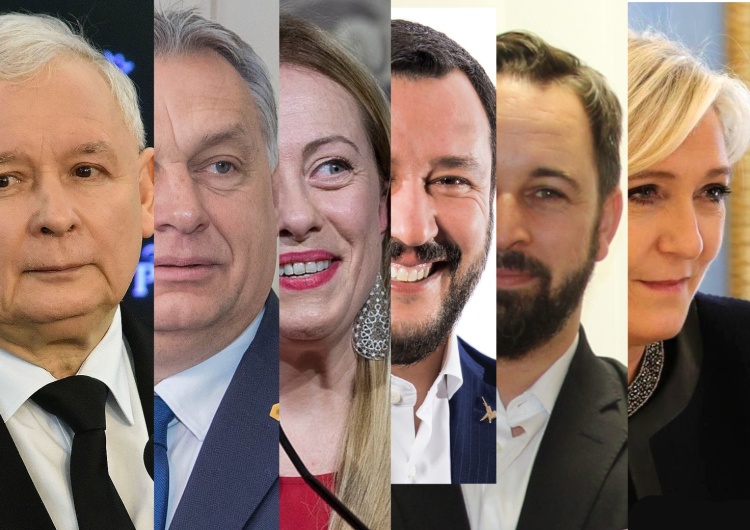 Jarosław Kaczyński, Victor Orban, Giorgia Meloni,Matteo Salvini, Santiago Abascal, Marine Le Pen [Tysol.fr] Patrick Edery: Big Bang, który może zmienić oblicze Europy: Sprzymierzenie patriotów