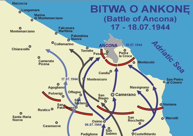 Bitwa o Ankonę (17 - 18.07.1944) Polsko-włoskie uroczystości w 77. rocznicę wyzwolenia Ankony przez 2. Korpus Polski