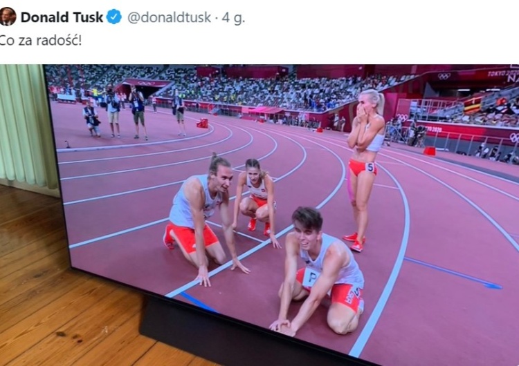 Twitter - Donald Tusk Tusk ogląda olimpiadę we wrażej stacji? 
