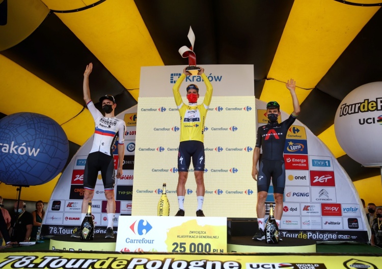 Joao Almeida Matej Mohoric Michał Kwiatkowski Portugalski kolarz został zwycięzcą 78. Tour de Pologne. Kwiatkowski na trzecim miejscu
