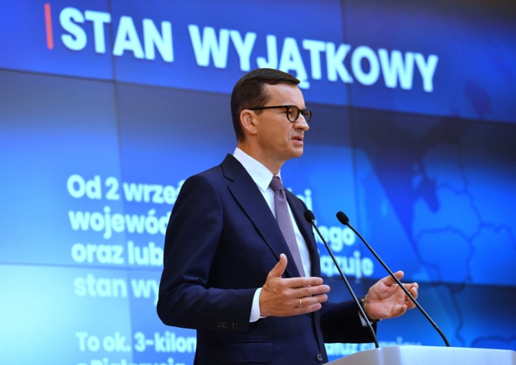 Mateusz Morawiecki Premier: zatrzymujemy osoby, które są prawdopodobnie współpracownikami służb białoruskich