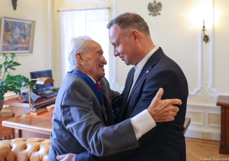  Andrzej Duda spotkał się z ocalałym z Holokaustu Edwardem Mosbergiem