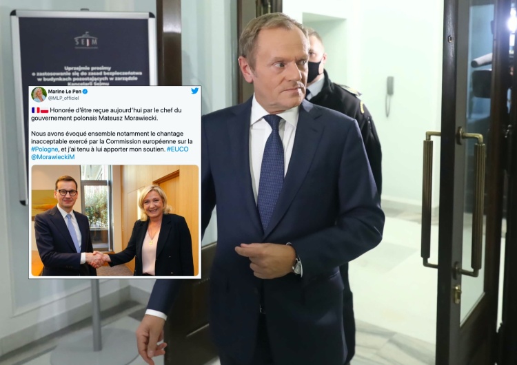 Premier spotkał się z Marine Le Pen. Natychmiastowa reakcja Tuska