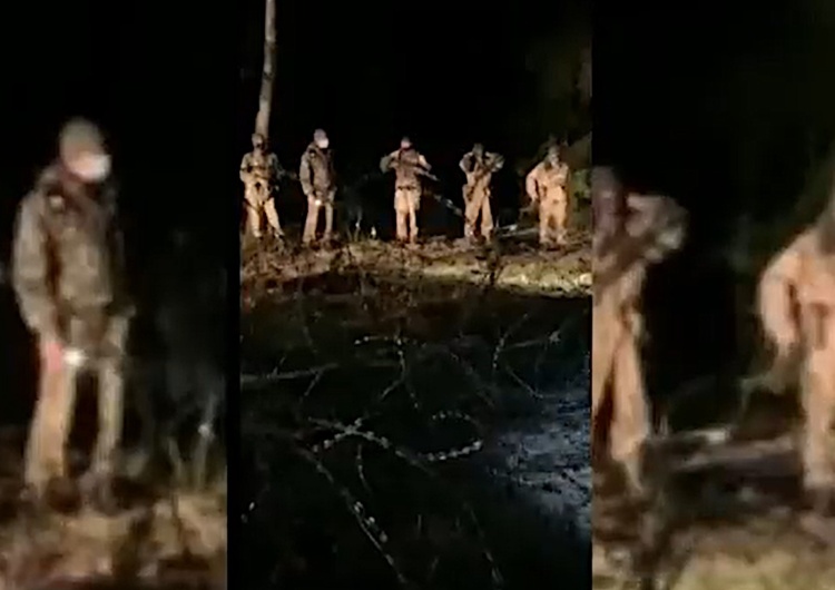 białoruscy pogranicznicy na granicy z Polską
