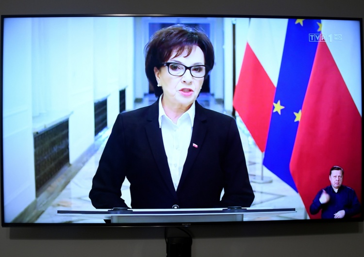 Marszałek Sejmu Elżbieta Witek Marszałek Sejmu: „Łukaszenka musi liczyć się z konsekwencjami; atak na granice Polski to atak na granice UE i NATO”