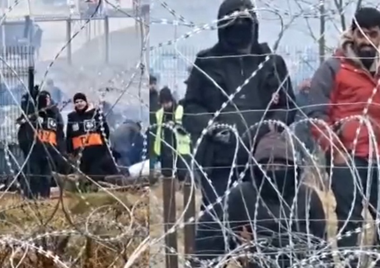  Happening przy granicy. Białoruskie media nagrywają migrantów, jak proszą Polskę o pomoc