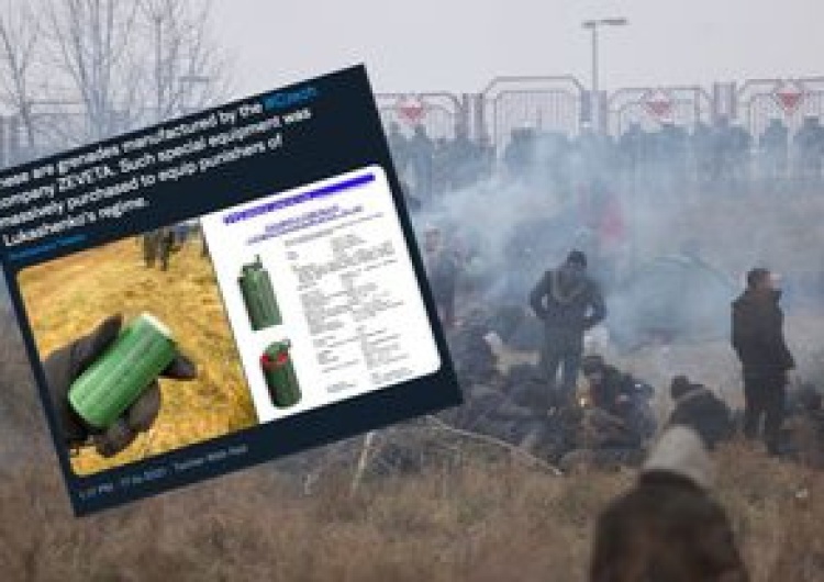NEXTA: Granaty rzucane przez migrantów to te same, które wykorzystano do tłumienia demonstracji na Białorusi