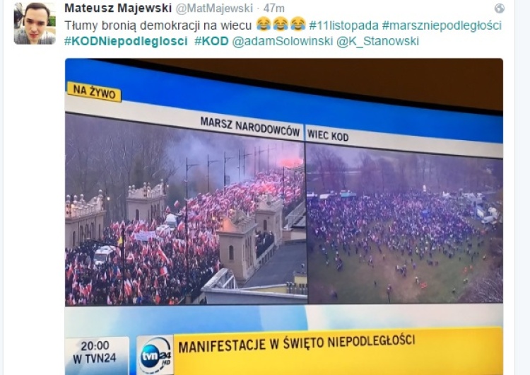 A "obrońcy demokracji" w Święto Niepodległości chyba nie dopisali. Czy ktoś czuje się zaskoczony?