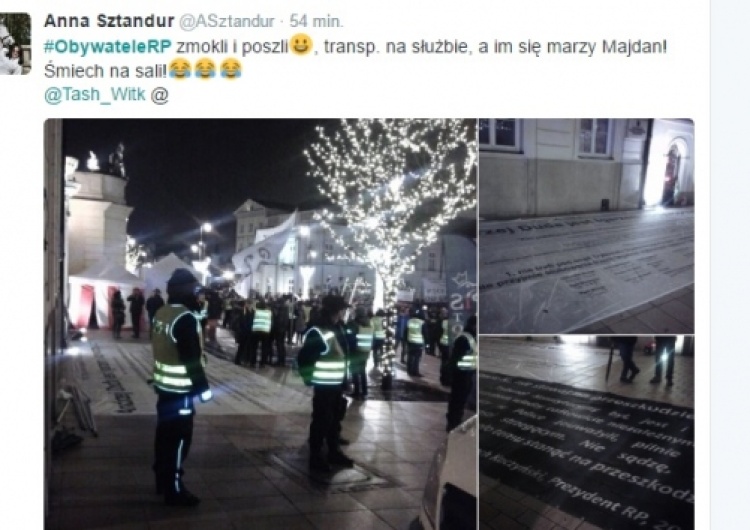 Prowokacja na Krakowskim Przedmieściu oczyma internautów: "Zmokli i poszli"