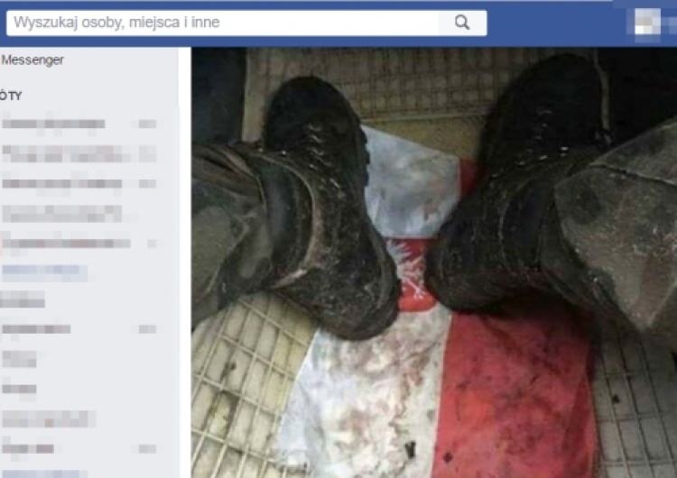  To "nie narusza standardów społeczności Facebooka": Flaga Polski jako wycieraczka do butów