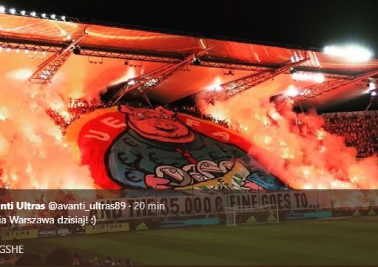 Dzisiejsza oprawa kibiców Legii "krytyczna" wobec kary UEFA