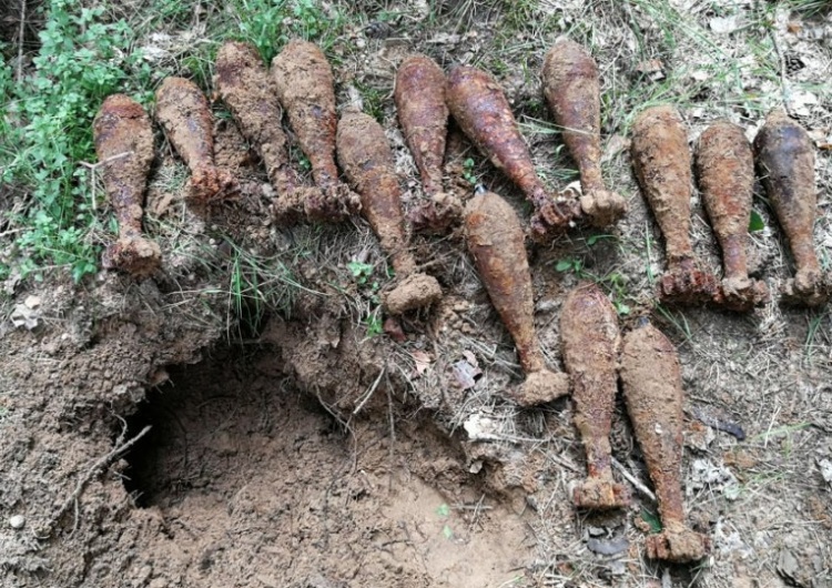  Sto kilogramów ładunków wybuchowych z II wojny światowej leżało w lesie. Akcja CBŚP