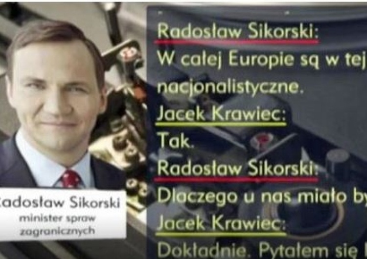  [video] R. Sikorski: Nie wierzę, żeby naród chciał Kaczora na premiera, a Macierewicza na ministra obrony