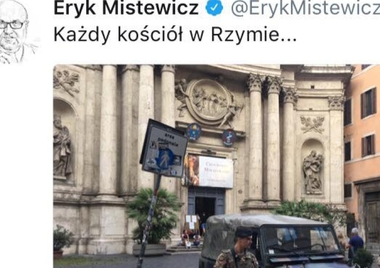 Kościoły w Rzymie chronione przez wojsko. Polski dziennikarz publikuje zdjęcia