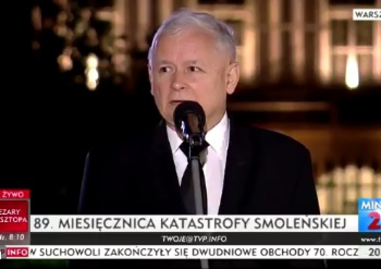 zrzut ekranu Jarosław Kaczyński: Bądźcie pewni, że będziemy mieli taką Polskę, że nikt nam nie narzuci woli z zewnątrz