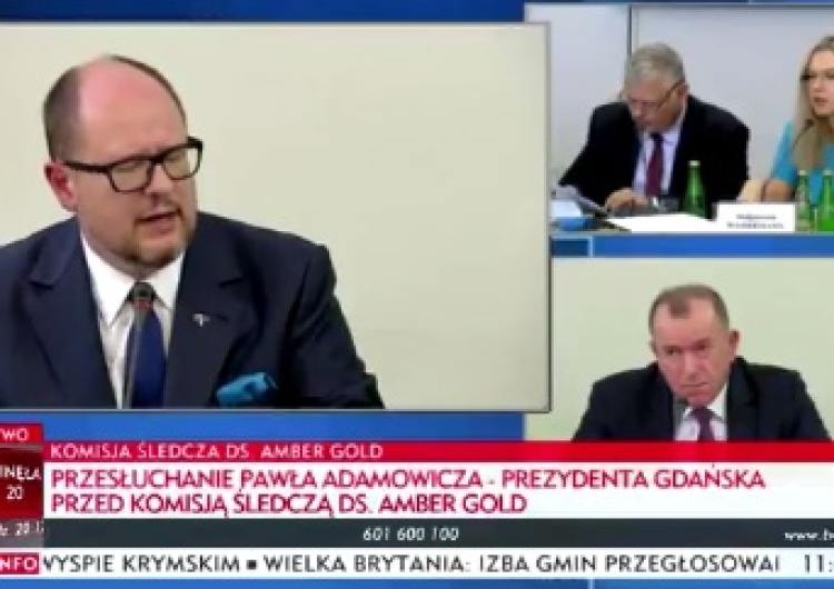 zrzut ekranu Wassermann: Zachowanie prezydenta Adamowicza było dziś dla mnie w dużej części żenujące