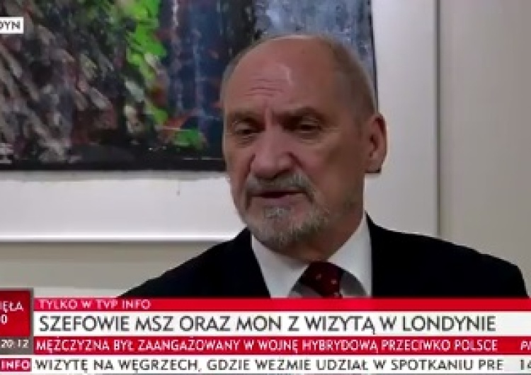 zrzut ekranu Macierewicz: Rosja łamie podstawowe zasady obowiązujące między cywilizowanymi państwami