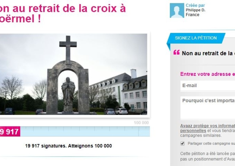  Petycja w sprawie obrony pomnika Jana Pawła II we Francji. Podpisało prawie 20 tysięcy osób