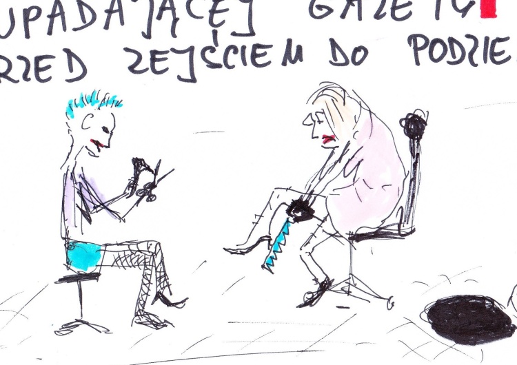  [Kliknij aby zobaczyć całość] Nowy rysunek Andrzeja Fajdy: Po co w podziemiu wysokie obcasy?