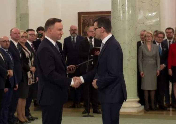  [relacja video] Prezydent Andrzej Duda powołuje Mateusza Morawieckiego na premiera rządu