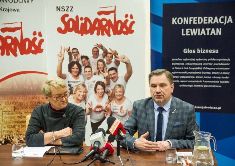 Wspólna konferencja Solidarności i Lewaitana, podczas której liderzy tych organizacji apelowali do Prezydenta o skierowanie wniosku do TK Piotr Duda: to będzie test, jak TK traktuje dialog społeczny w Polsce