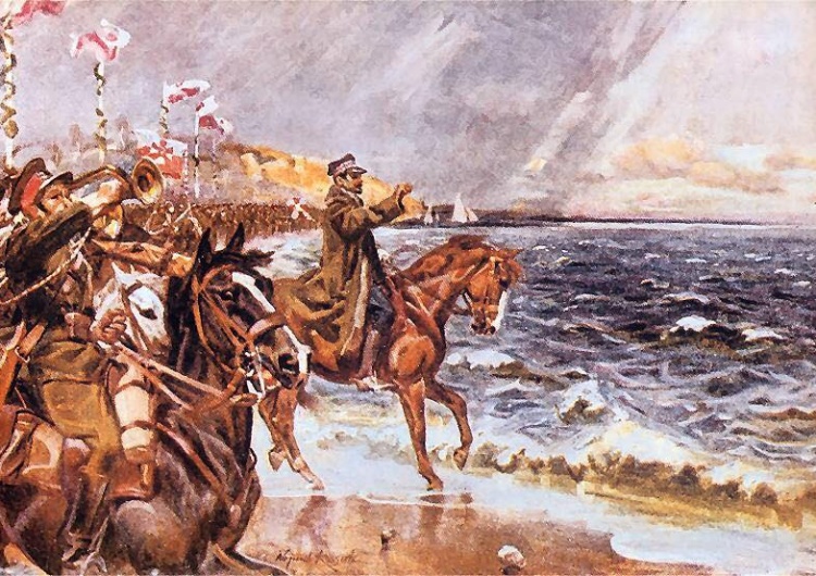 Dziś 100. rocznica zaślubin Polski z Bałtykiem. Sto lat temu gen. Haller wrzucił pierścień w fale Bałtyku