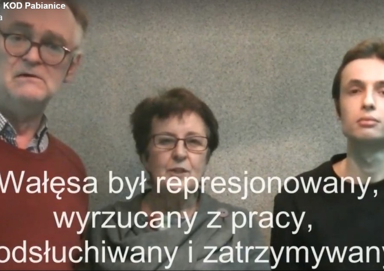  [Video] Żenujący film KOD-u: Wałęsa ryzykował życiem, był represjonowany i internowany.  Nie Kaczyński
