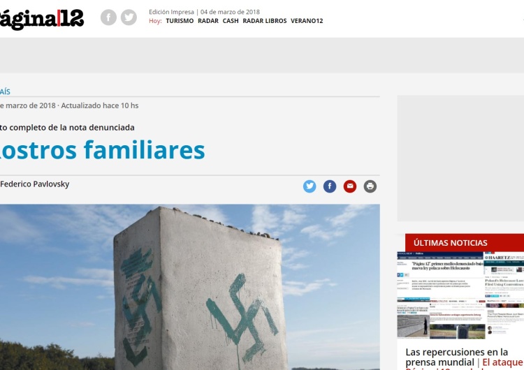  Krysztopa: Presja ma sens. Argentyński portal zmienił zdjęcie ilustrujące tekst o Jedwabnem