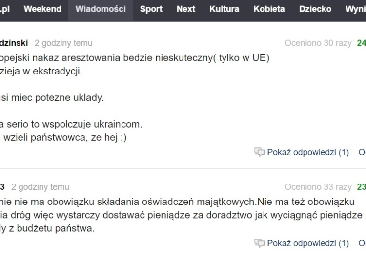  Komentarze na Gazeta.pl pod artykułem o przyjęciu przez Nowaka obywatelstwa Ukrainy: "Lubi coś przyjąć"