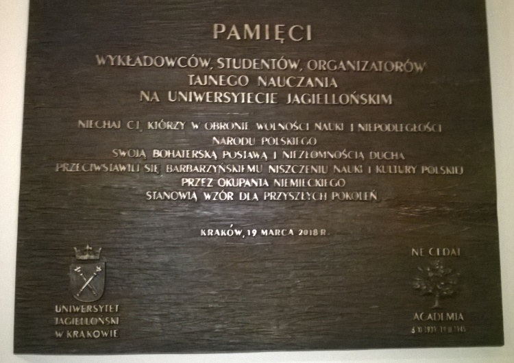  Pamięć o tajnych studiach w Krakowie