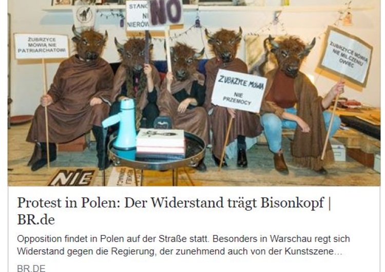 Marian Panic: Wg niemieckich mediów... "Opór (w Polsce) nosi maskę bizona"