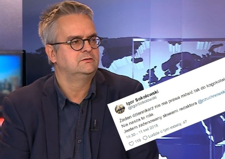 "Zachowanie sfrustrowanego fornala, a nie dziennikarza". Internauci komentują incydent z Czuchnowskim