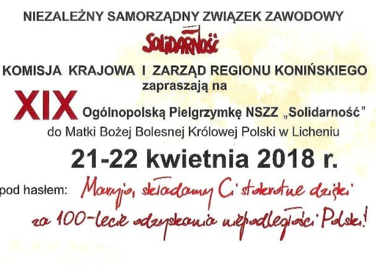 XIX Pielgrzymka do Lichenia