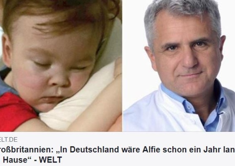  M. Panic: Niemiecki lekarz, który badał Alfiego: "Również my chcieliśmy przewieźć go do Monachium"