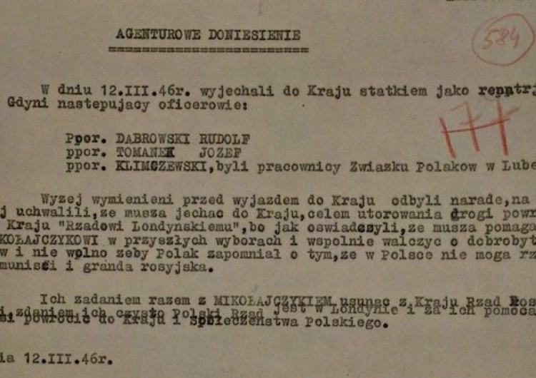 Tak "człowiek honoru" Kiszczak donosił na powracających z emigracji polskich żołnierzy