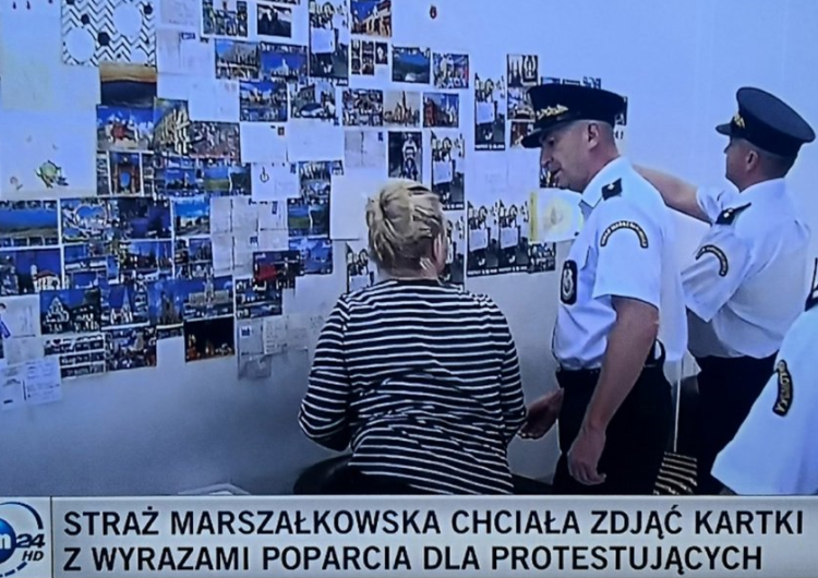 Kłótnia protestujących ze Strażą Marszałkowską. „Niech pan zabije te osoby niepełnosprawne"