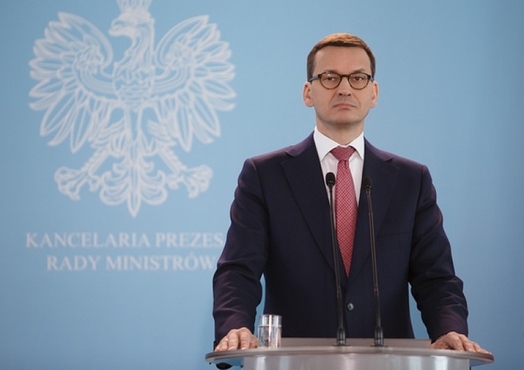 Krystian Maj/KPRM Mateusz Morawiecki: "Chcę podziękować prawdziwym, dobrym kibicom, którzy robią piękne oprawy meczów"