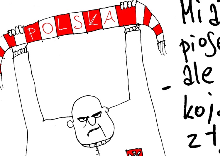  [Kliknij aby zobaczyć całość] Nowy rysunek Krysztopy: "Piosenka o Lewandowskim"