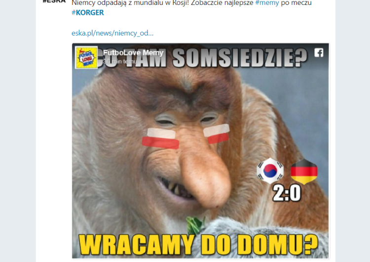 Polski Twitter po odpadnięciu Niemiec eksplodował