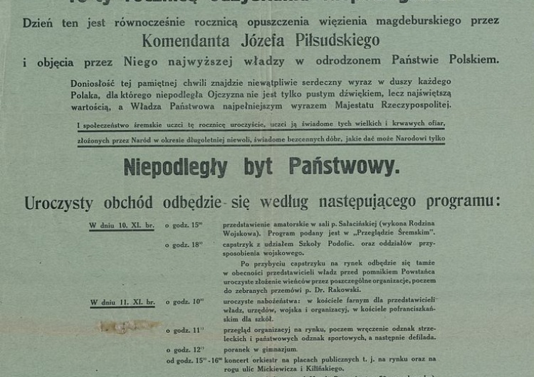  Solidarność świętuje z okazji 98. rocznicy odzyskania niepodległości