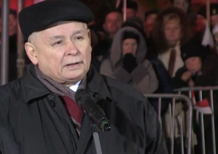 Kaczyński na Placu Piłsudskiego: Jego przykład buduje przekonanie o tym, że zwyciężymy. Wbrew wszystkiemu