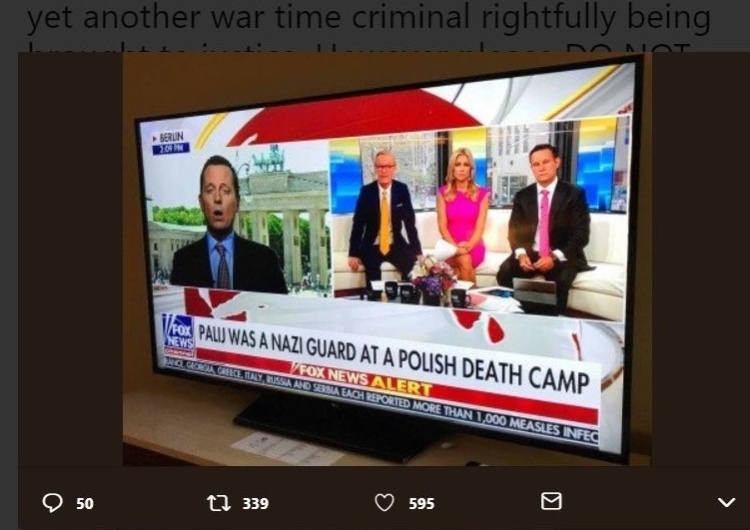 Fox News emituje reportaż o strażniku z... "Polskich Obozów Zagłady". Interwencja polskiej ambasady