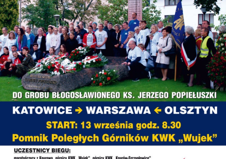  Ruszył XIII Bieg Pamięci ku czci Męczenników Stanu Wojennego Katowice-Warszawa