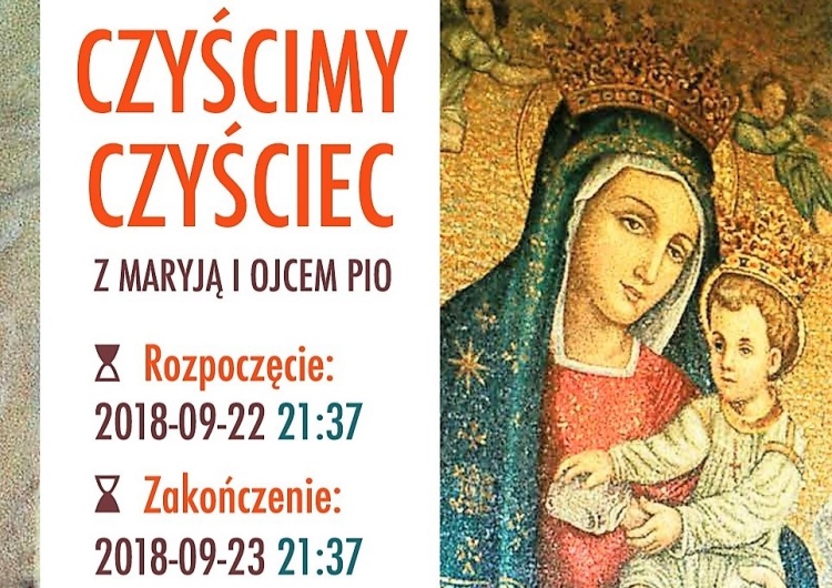  NSZZ Solidarność włącza się do akcji duszpasterskiej "Z Maryją i Ojcem Pio CZYŚCIMY CZYŚCIEC".