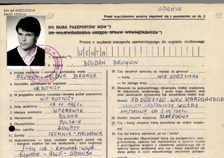 Prof Cenckiewicz publikuje dokumenty Wenty:"ZOMO jak byk". Tarczyński: Do zobaczenia w sądzie pośle Wenta