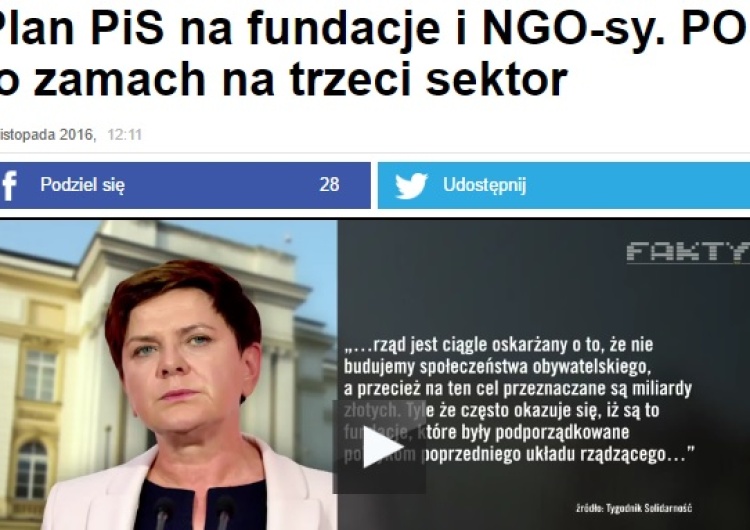 Histeria po naszym wywiadzie z Premier Szydło: "Żegnajcie #NGO.sy!". Czy ktoś ten wywiad czytał?