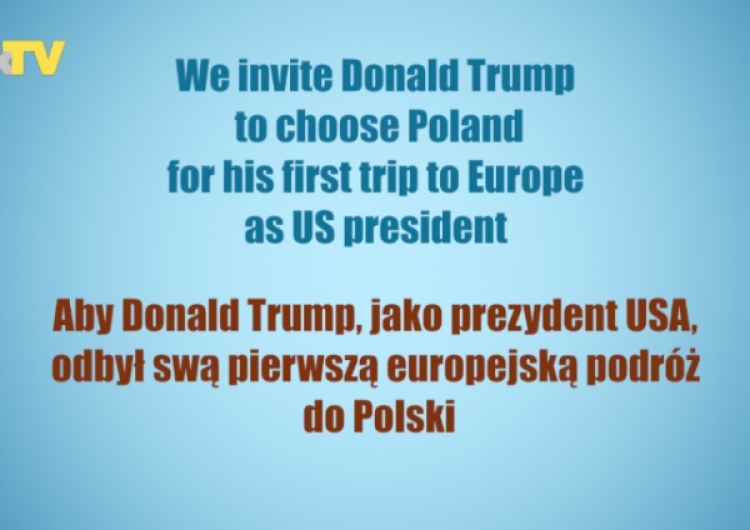 Pod petycją do Trumpa, żeby pierwszą europejską wizytę złożył w Polsce podpisało się już 100 tys. osób