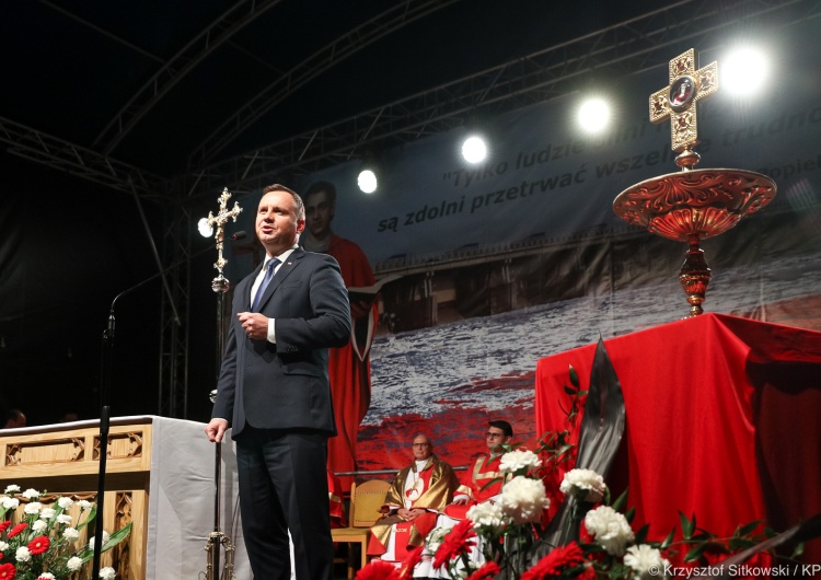 Andrzej Duda: Dobro pokonało zło poprzez męczeńską śmierć ks. Jerzego Popiełuszki