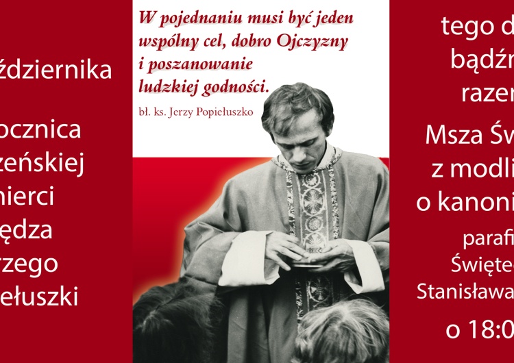 34. rocznica męczeńskiej śmierci księdza Jerzego Popiełuszki - dziś obchody w Warszawie