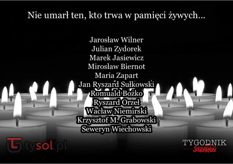 Ludzie Solidarności, którzy odeszli w minionym roku